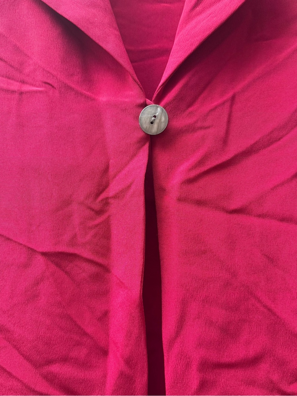 Talbots Raspberry Silk Short Sleeve Button Front Blouse - Picture 3 of 9